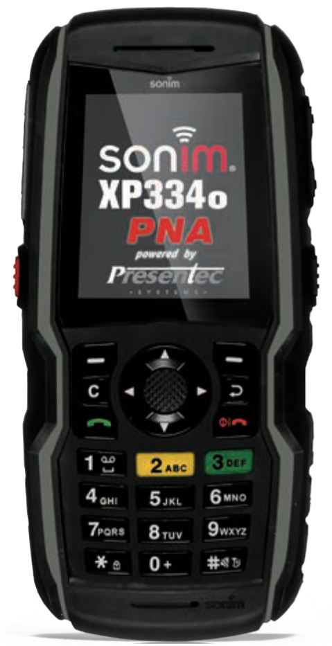 Das Bild zeigt das Gerät X334o der Firma Presentec. Es kann bei der Alleinarbeit dazu genutzt werden, um eine schnellere Alarmierung zu garantieren.
